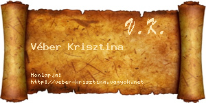 Véber Krisztina névjegykártya