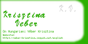 krisztina veber business card