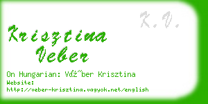 krisztina veber business card